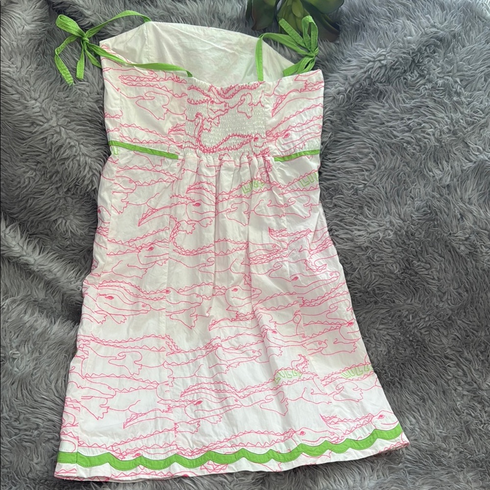 Lilly Pulitzer Pink and Green Kids summer ☀️💖🌴Casual Dress - Picture 5 of 7